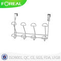 Over The Door Double 4 Hook Rack - Chrome